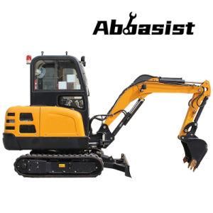 AL25E excavator thumb 2.5t towable mini excavator digger dozer bulldozer for sale