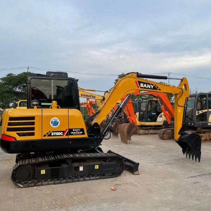 Used Excavator 6 Ton Crawler Hydraulic Crawler Small Mini Excavator Good Condition Mining Secondhand Excavadora Usada Sany Sy60c Pell Producto Excavators