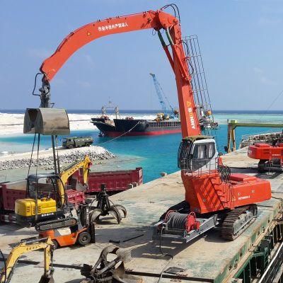 Bonny 55ton Electric Hydraulic Material Handling Machine Handler on Track for Scrap and Waste Recycling