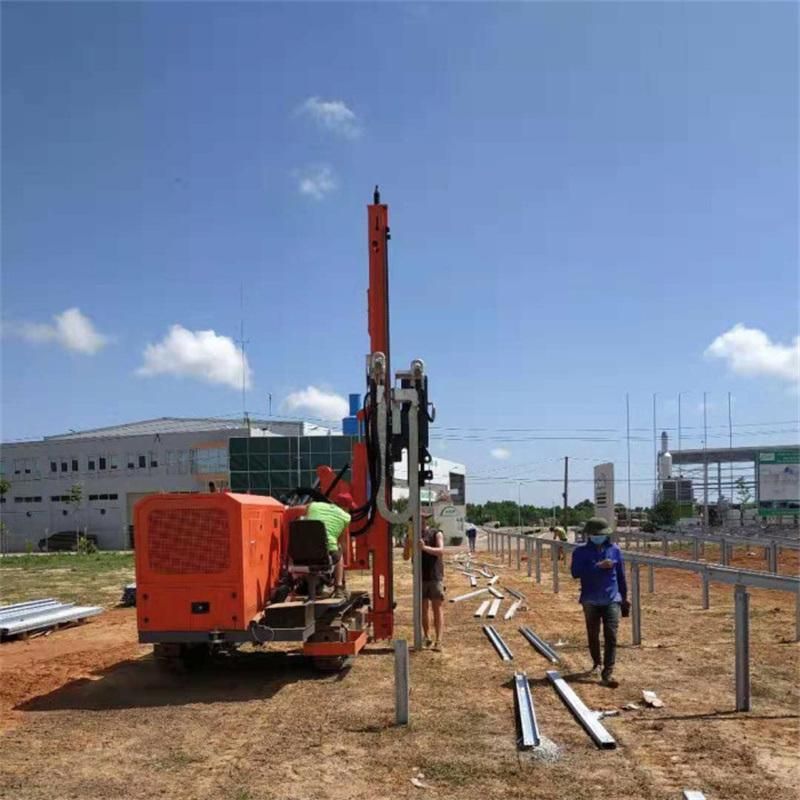 Ground Mounting Solar Pile Ramming Machine for U Pile Foundation