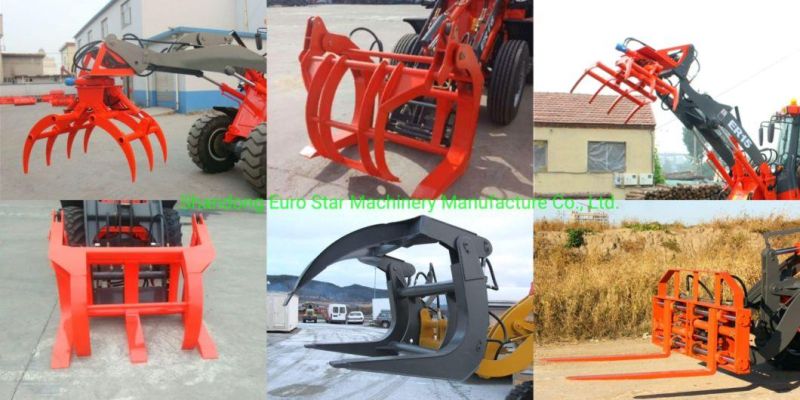 1.8t Wheel Loader Compact Hydraulic Loader Articulated Multifunctional Mini Loader for Construction, Farm and Garden with CE