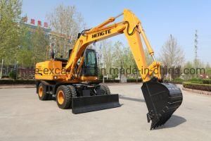 Popular Full Hydraulic Ht135W Wheeled Excavator Made in China