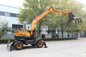 Log Grapple 8 Ton Wheel Excavator