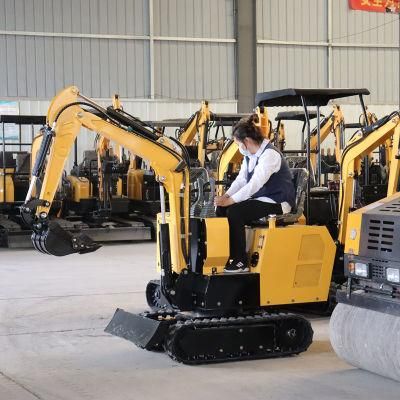 1 Ton Small Cheap Mini Digger 800kg Mini Excavator Prices Construction Equipment 1ton Mini Track Digging Machine Mini Excavator for Sale