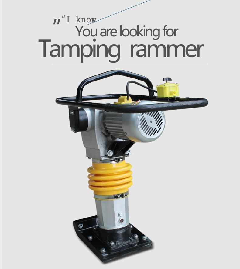 Hcd110 High Quality Vibration Rammer Hot Sale Electric/Gasoline Impact Rammer New Design Factory Supply Directly Tamping Rammer for Sale