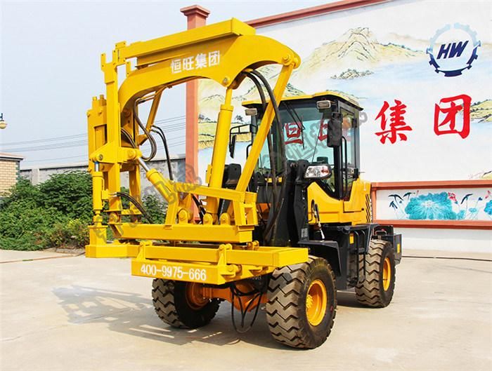 Load Type Wheeled Hydraulic Road Guardrail Fence Post Pile Driver