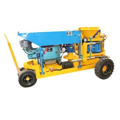 Diesel motor spraying gunite shotcrete machine with water pump