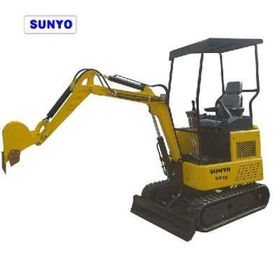 Sunyo Sy15 Mini Crawler Excavators Are Hydraulic Control Mini Digger, with Backhoe Digger.