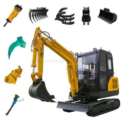 Hixen Mini Excavator From 0.8 Ton to 3.5 Ton with Model of Hx08/Hx10/Hx16/Hx17/Hx18/Hx20/Hx22/Hx25/Hx30/Hx35