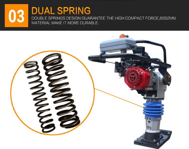 Gasoline/Diesel Engine Tamping Rammer for Sale High-Quality Gx160 Petrol Engine Rammer Compactor