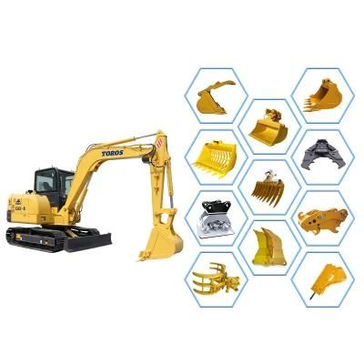 6ton 0.22m3 Mini Crawler Digger Bagger Bucket Excavator