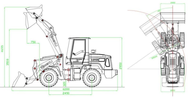 Cargadoras De Ruedas Pequenas Compactas Lugong LG938 Agricola Construccion Cargador