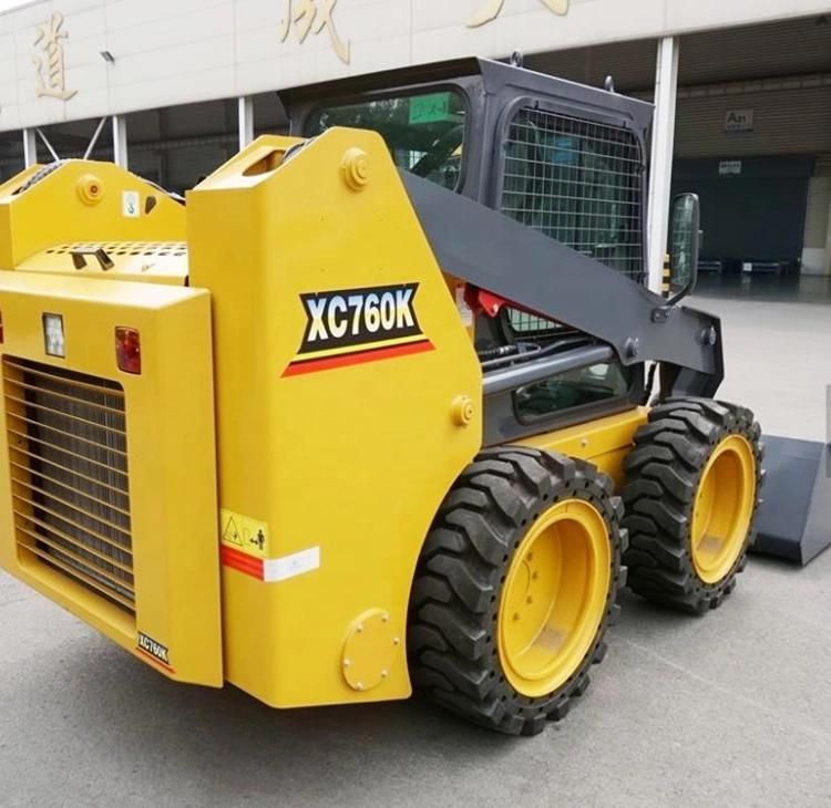 Wheel Skid Steer Loader with Attachments Drill Rig Ice Breaker Xc760K