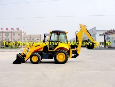 Chinese Compact Backhoe Loader for Sale Mini Backhoe Excavator Loader 4WD Drive Compact Tractor with Loader and Backhoe with AC