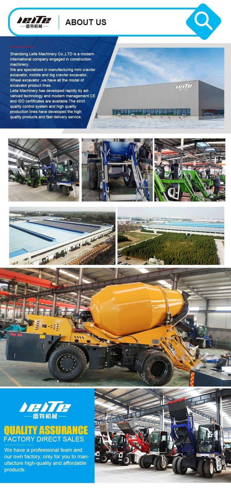 Factory Direct 1.2 Cbm Automatic Self Loading Concrete Mixer Car Made in China