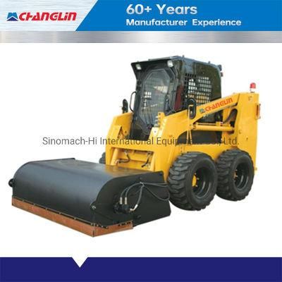 Changlin Official Skid Steer Loader with Sweeper CE Cheap Price