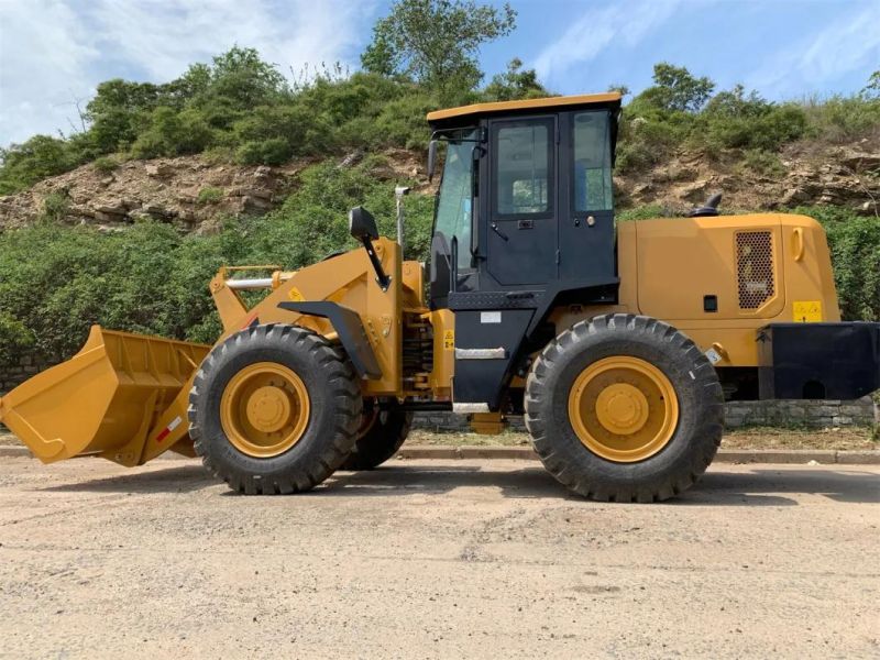 China Factory Wholesale 1/2/3/4/5ton Small Wheel Loader Small Forklift Skid Steer Loader 4WD Front Loader CE Certification Euro 5 Engine Construction Sit