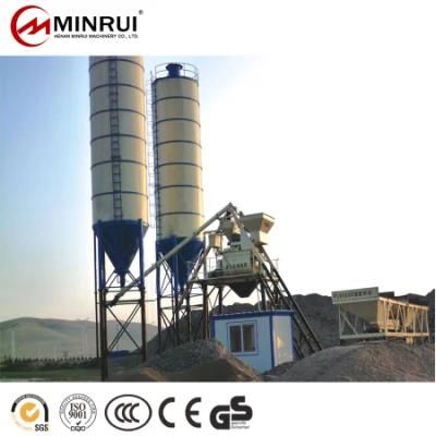 Minrui Hzs25 Belt Type Concrete Batching Mixing Paddle Plant