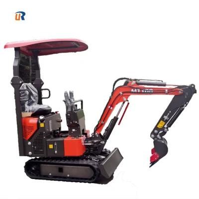 1 Ton New Hydraulic Small Digger Mini Farm Excavators for Sale