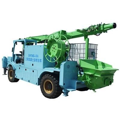 Tuck Mounted Shotcrete Pump Machine 16m Spraying Height Concrete Spray Machine