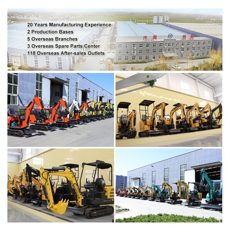Popular 1.7ton Weight 0.045cbm Bucket Capacity Mini Digger Use for Small Garden/Farm