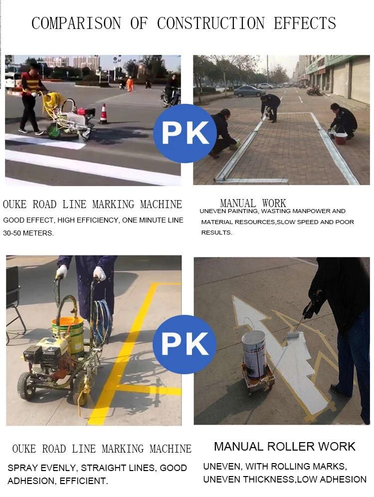 Cold Paint Spray Road Marking Machine for Running Track