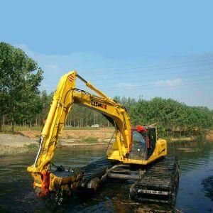 LC-Sw12 12tons Undercarriage Pontoon Hydraulic Amphibious Excavators with Additional Side Pontoons and Swamp Pump