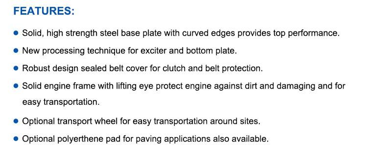 Bison 80kg Wacker Earth Plate Compactor for Asphalt