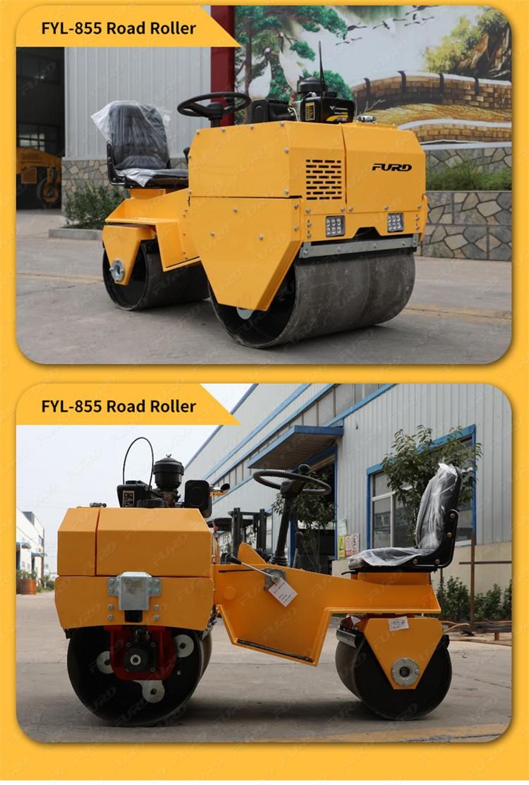 Self-Propelled Vibratory Road Roller Vibratory Soil Compactor Asphalt Roller Fyl-855