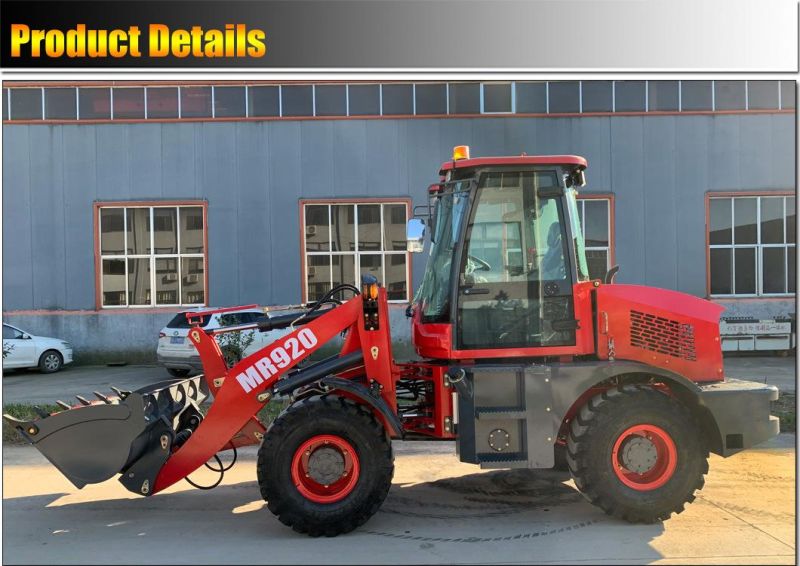 Chinese Manufacturer Mountain Raise Machinery Mr920e 1.5ton Small Wheel Loader