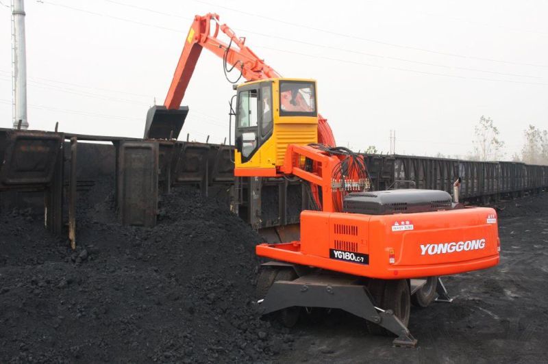 Made in China Machine Crawler Type Dual Power Material Handler Ygsz420 Special for Coal Yard, Rotary Grab