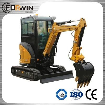 Factory Shanzhuang Small Crawler Excavator 2.7 Ton Fw25u Cabin with CE and Spare Parts for Sale
