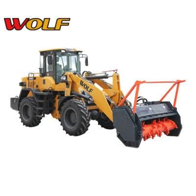 China Hot Sale 2t Wheel Loader with Forest Mulcher