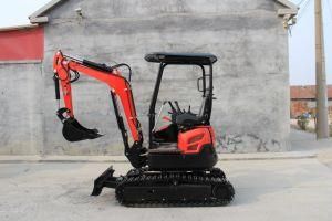 High-End Product and Stable Rotary Hydraulic Crawler Micro Digger with Rubber Track