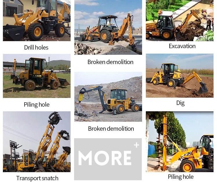 Good Quality 1.5ton Backhoe Loader Excavator with 1.2m3 Loader Bucket Capacity