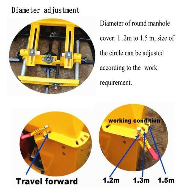 High Quality 13HP Round Manhole Cover Road Cutting Machine