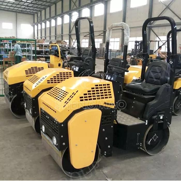 Small Self-Propelled Vibratory Static 2 Ton Double Drum Steel Road Roller for Sale
