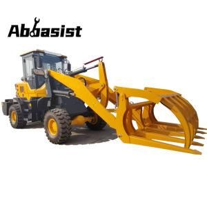 Chinese abasist 2 ton front end tractor compact wheel loader for sale with grapple