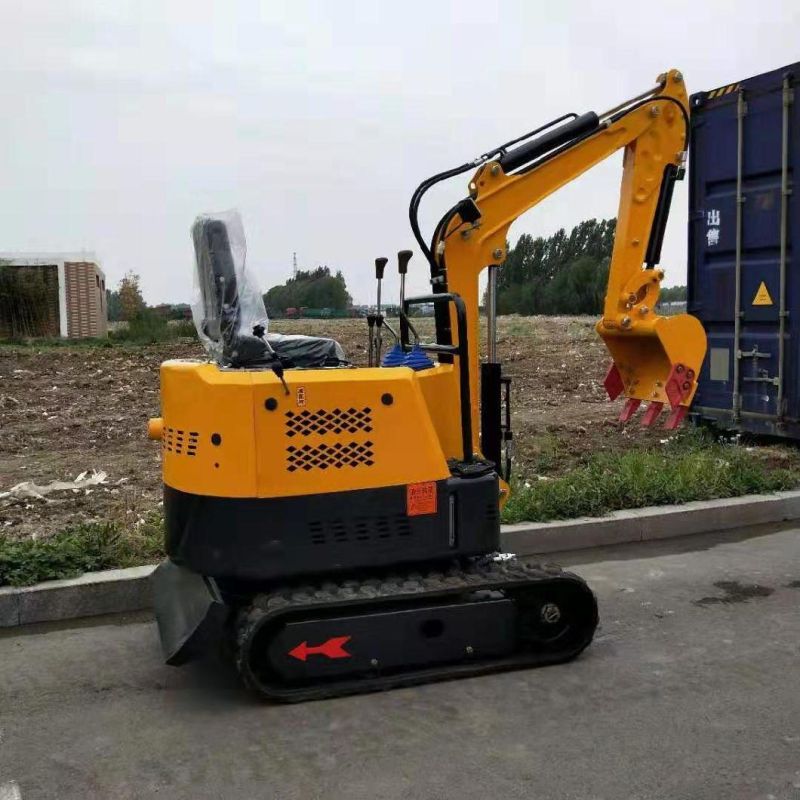 1000kg 1ton Mini Small No Tail Swing Crawler Hydraulic Backhoe Digger Machine Excavators with Attachments for Sale