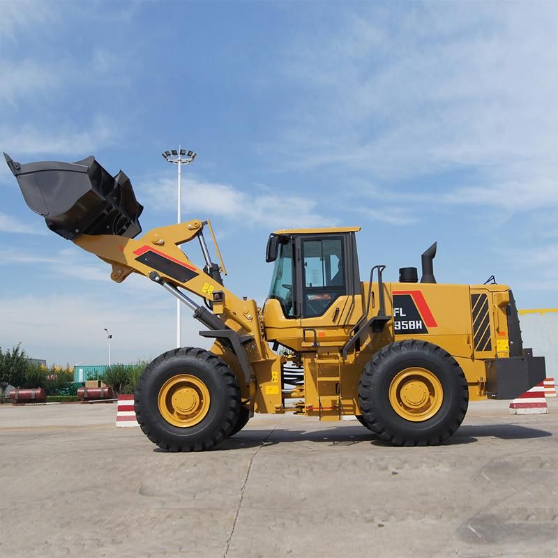 China 5 Ton Wheel Loader FL958h with 3 Cbm Bucket