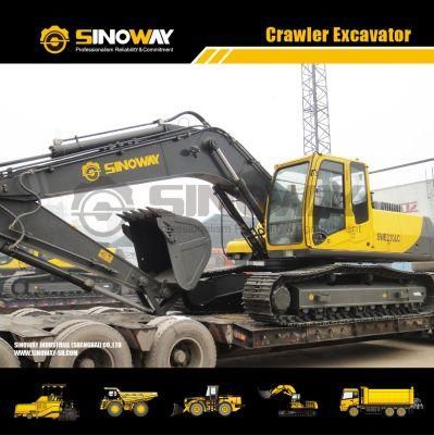 1.0m3 Bucket Hydraulic Excavator with 150HP Cummins Engine