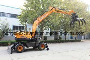 9 Ton Wheel Excavator with Wood Grapple