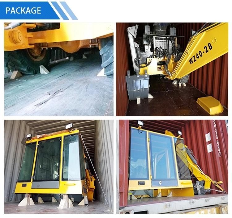 China Strong Articulated Backhoe Loader (WZ40-28) with Ce, ISO, SGS Certificate