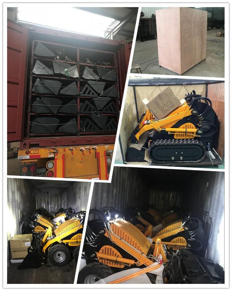 Hr Mini Skid Steer Mini Digger Loader with Fork Skid Steer Attachment