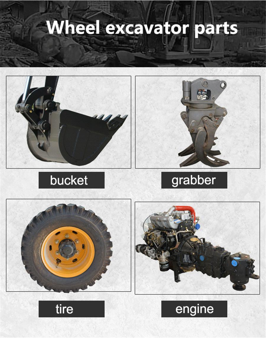 Mini Excavator Hydraulic Breaker Wheel Excavator for Sale in Malaysia