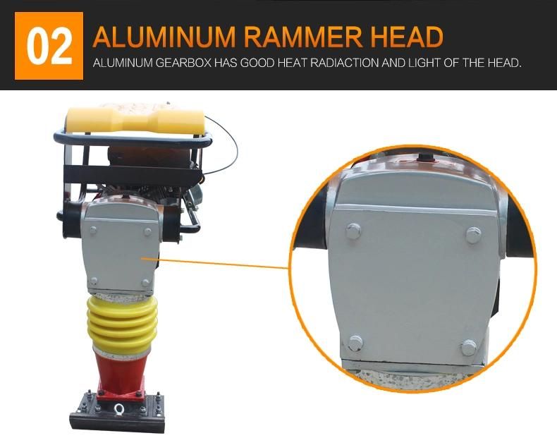 RM80 Gx160 Petrol Soil Tamping Rammer 5.5HP 13kn Gasoline Engine Tamping Rammer for Sale