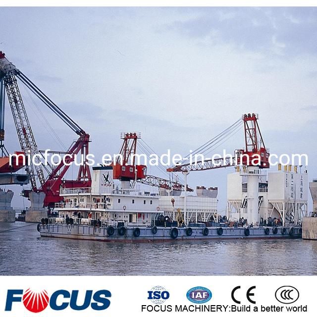 60m3/H Barge Mounted Floating Concrete Batching Plant for Sale