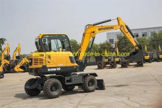 Hyundai Small 6 Ton Wheeled Excavator R60wvs for Sale