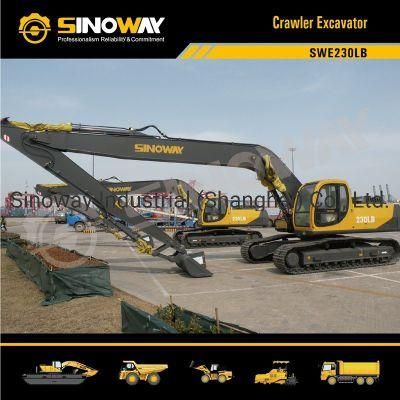 24ton Hydraulic Track Excavator with Long Reach Boom for Dredging
