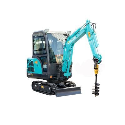 Cash Coupon Sale 1.6ton SD17b with Cabin Mini Excavatorsmini Digger Excavator Earth-Moving Hydraulic Crawler Excavator